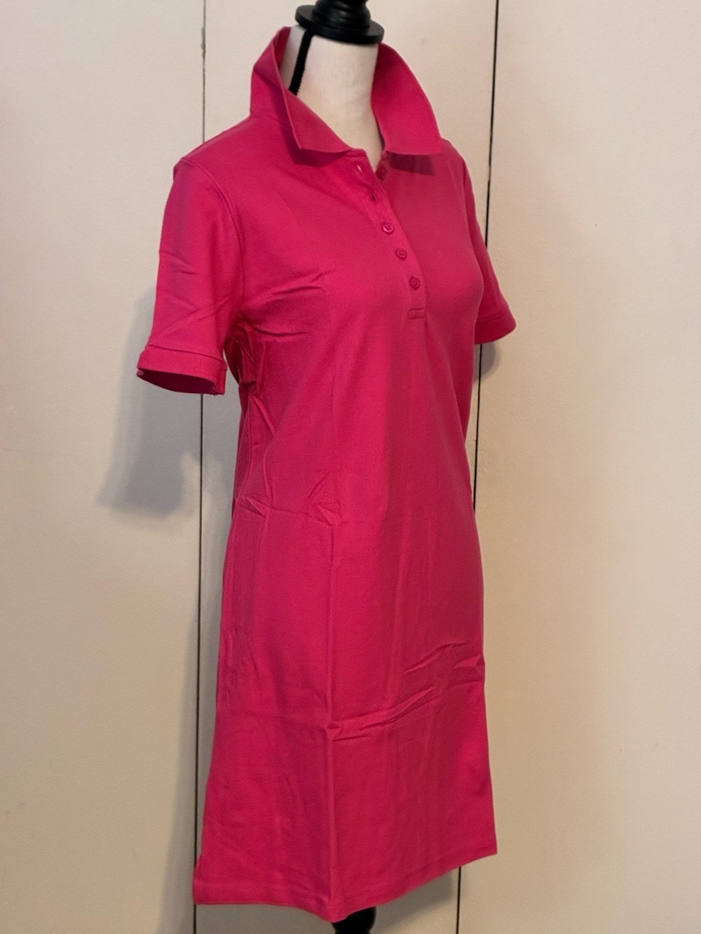 Traditional Polo Dress in Bright Pink by Appleseeds